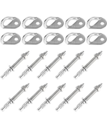 JATCSG 10 Pack Stainless Steel Climbing Anchor Hanger Bolt M10 - 25kN Fracture Load - for Outdoor Climbing & Mountaineering - Buy Online on GoSupps.com