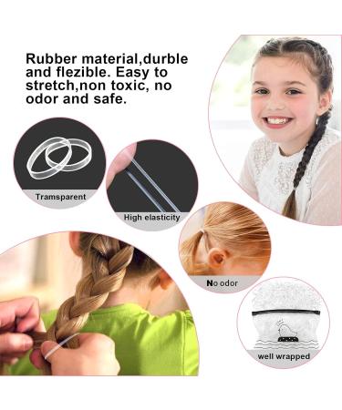 Buy Willight 1100 Mini Transparent Hair Ties - Perfect for Children's Braids & Dreadlocks | Elastic Hair Ties for All Hair Types - Buy Online on GoSupps.com