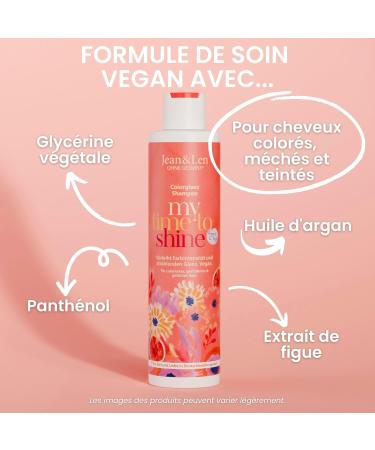 Jean & Len Colorglanz Shampoo Argan Oil & Fig for colored & damaged hair gives intensity and shine to the color paraben and silicone free vegan 300 ml - Buy Online on GoSupps.com