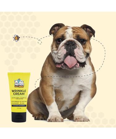 Bulldog Wrinkle+Wipes: Rash Treatment for French Bulldog, Pug, English Bulldog - Cleans Tail Pockets, Paw Balm, Tear Stain Remover - Skin Soother Pack of 2 - Buy Online on GoSupps.com