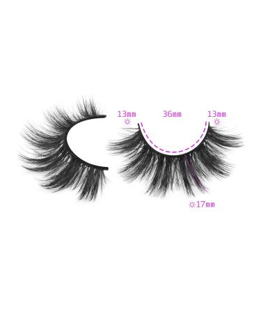 Wiwoseo 17MM Faux Mink False Eyelashes - Natural Wispy Fluffy Manga & Cosplay Lashes (5 Pairs) - Buy Online on GoSupps.com