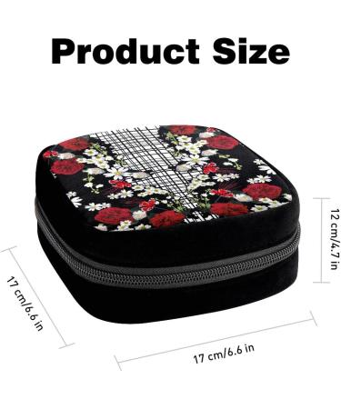 GIAPB Period Bag Sanitary Napkin Storage & Makeup Pouch - Flower Background | Color4849 - Buy Online on GoSupps.com