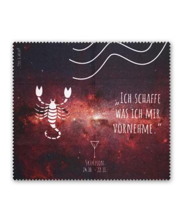 Glasses cleaning cloth zodiac sign SCORPIO (24.10.-22.11.) - Microfiber cloth for cleaning glasses smartphones tablets displays cameras