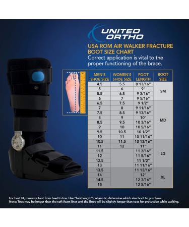 Buy United Ortho 12303 Range of Motion Tall Air Walking Boot - Small Black | International Shipping Available - Buy Online on GoSupps.com