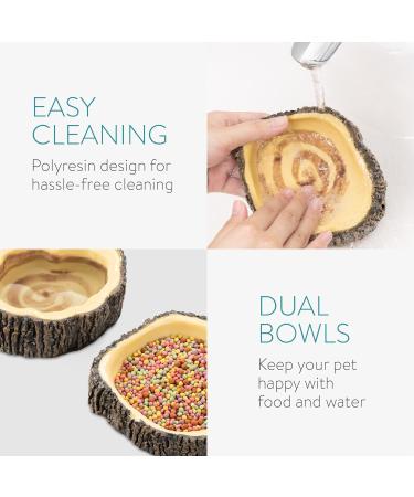 Navaris Reptile Feeding Dish and Bowl Set - Ideal for Geckos, Chameleons, Lizards, and Iguanas - Includes Mealworms - Reptile Accessories - Buy Online on GoSupps.com