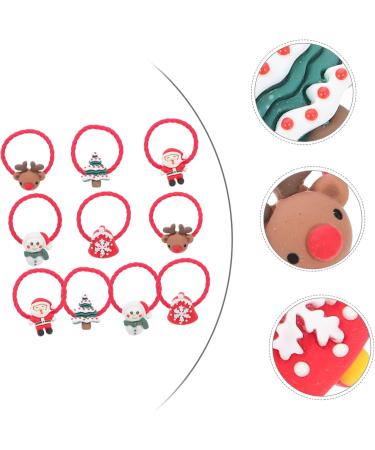 FOMIYES 10 Pairs Christmas Headband Santa Hair Band Santa Claus Hair Ties Xmas Sanra Hair Tie Hair Accessories Tiara Hair Ponytail Christmas Hair Rings Xmas Fine Hair Holder Wig - Buy Online on GoSupps.com