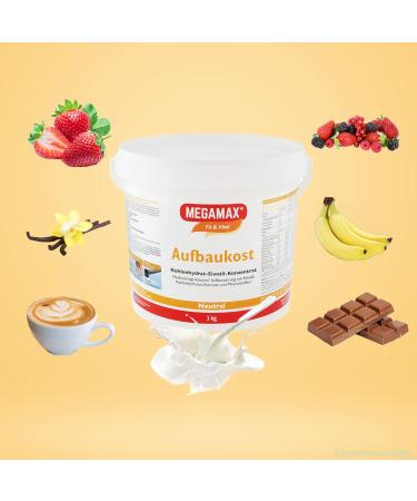 Buy Megamax Build-up Food 3 kg - Protein Powder for Muscle Gain Low-Fat Carbohydrate Drink - Ideal for Strengthening & Underweight - Lactose Low - Buy Online on GoSupps.com