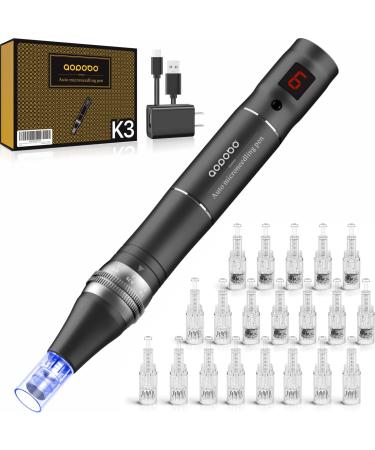 Microneedling Pen  6-Speed LED Micro Needling Dermapen Machine  7 Color Light Plasma Derma Pen Professional  Skin Pen Kit with 22Pcs Cartridges