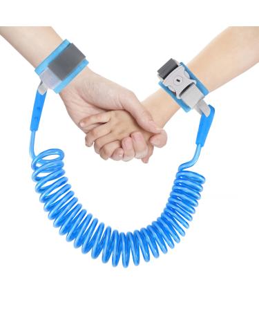 Anti Lost Toddler Wrist Reins Toddler Safety Harness Walking Leash Anti-Lost Child Safety Wrist Link 2.5M 360 Degree Rotating Wrist Strap with Elastic Wire Rope for Kids Baby Boys Girls