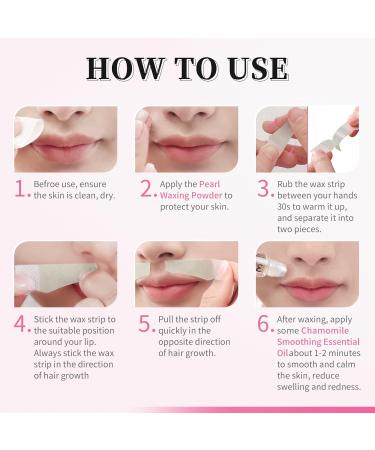 Beauty7 Cold Wax Strips for Women - Upper Lip Hair Removal with Pearl Powder & Chamomile Oil - International Shipping Available - Buy Online on GoSupps.com