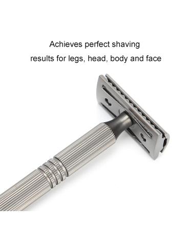 Buy Professional Men's Alloy Retro Razor | Classic Portable Ergonomic Safety Razor - Washable & Blade-Free - Buy Online on GoSupps.com