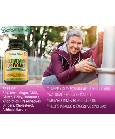 Women's Multivitamin Supplement with Vitamins A,C,D,E & B Complex | Immune & Female Support + Antioxidant & Natural Energizers | Non-GMO & Gluten Free | Made in USA - 60 Caps - Buy Online on GoSupps.com