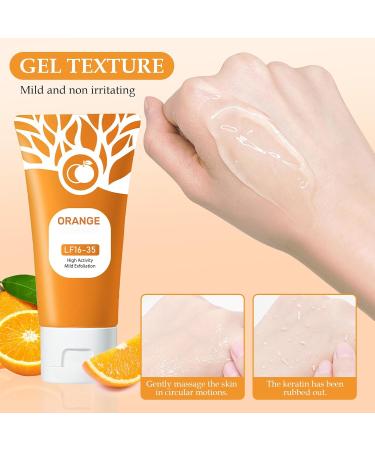 2PC Orange Exfoliating Gel - Deep Moisturizing Face & Body Scrub for Pore Cleansing | International Shipping - Buy Online on GoSupps.com