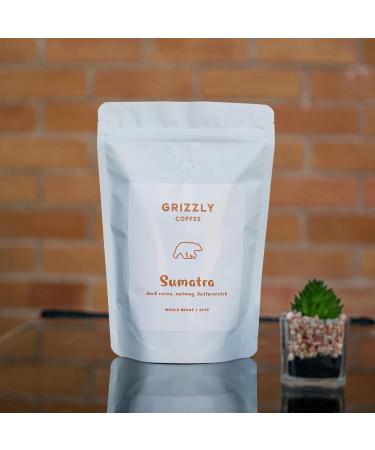 Grizzly Coffee - Sumatra | Sumatran Coffee Beans | Notes of Dark Cocoa Nutmeg Butterscotch | 227g | Rainforest Alliance Certified | Ethically Sourced | (Ground) - Buy Online on GoSupps.com