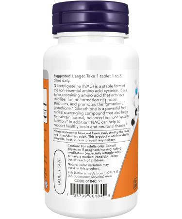 NAC (N-Acetyl-Cysteine) 1000mg 60 Tablets - Free Radical Protection - 60 Count Pack - Buy Online on GoSupps.com