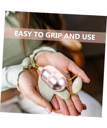 Angoily Jade Roller Face Roller for Portable Facial Roller Face Eye Puffiness Roller Face Puffiness Roller Facial Skin Care Tool Pink Eyes Nursing Supplies Metal - Buy Online on GoSupps.com