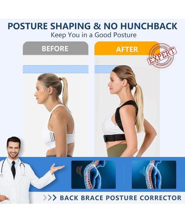 Meltor Adjustable Posture Correction Back Support for Men & Women - Breathable Lightweight and Effective Posture Improvement - Buy Online on GoSupps.com