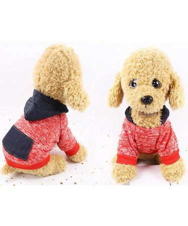 Waterproof Winter Dog Coat | Warm Jacket for Puppies & Small Dogs | XS 1107Debkb-Red - Fleece Hoodie & Autumn Clothing - Buy Online on GoSupps.com