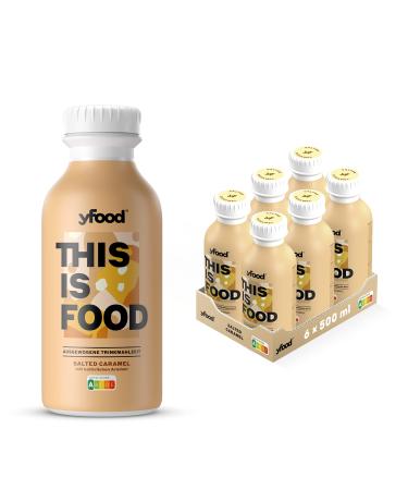 Yfood Drink Salted Caramel delicious drinking meal for on the go this is food drink 33g protein 26 vitamins and minerals 6 x 500ml taste salt caramel incl. 1.50 deposit Salted Caramel (deposit) 500 ml (6 Pack)