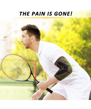 Buy Copper Elbow Brace Compression Sleeve - Pain Relief for Tendonitis Tennis & Golfers Elbow Arthritis Support for Men & Women - Medium Black - Buy Online on GoSupps.com