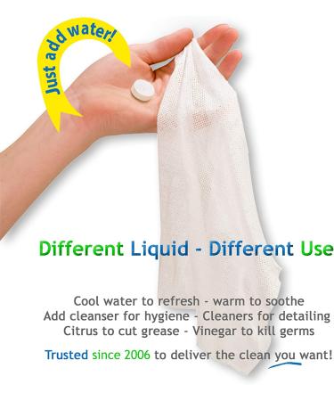 WYSI Multi-Purpose Expandable Wipes 100 Tablets with Travel Tube - Just Add Water - Buy Online on GoSupps.com