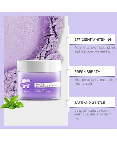 IAEXUOQC 5 Days Teeth Whitening Powder Violet Teeth Cleaning Powder Tooth Restoration Mineral Powder Tooth Stain Remover Powder Freshening Breath - Buy Online on GoSupps.com