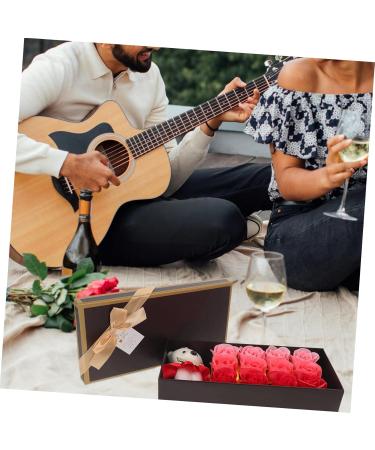 minkissy 12 Rose Soap Valentines Valentines Plushie Rose Flower Bath Soap Box with Bear Christmas Sto Rose Petal Soap Floral Scented Bath Soap Rose Bath Soap - Buy Online on GoSupps.com