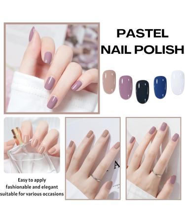 TBeautfave Nude Nail Polish Set Nail Varnish Sets Quick Dry & Long Lasting Black White Nail Polish Water Based Natural Nail Polish Sets for DIY Nail Art No Need Cure 5PCS-SWEETCOOL - Buy Online on GoSupps.com