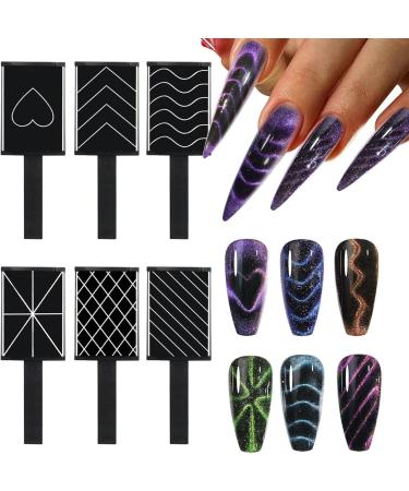 Generic Nail Magnet Set - Manicure Nail Tool Set | Portable Cat Eye Gel Nail Polish Magnet Wand for Beginners Girls Women Manicurists - Buy Online on GoSupps.com