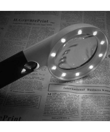 Lightweight Magnifying Glass Hand-Held 5/20 Times High-Definition Magnifying Glass with 10 Led Lights for Elderly Reading and Watch Repair Lofty Ambition - Buy Online on GoSupps.com