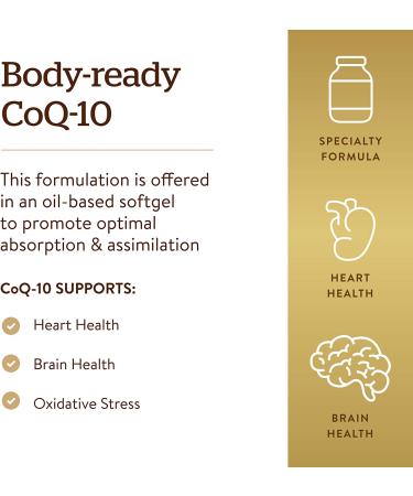 Solgar Megasorb CoQ-10 100 mg â€“ 60 Softgels for Heart Health & Energy Support - Buy Online on GoSupps.com