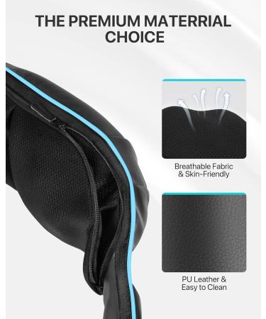 AllJOy Shiatsu Neck & Shoulder Massage Device with Heat - Electric Back Massager for Home & Office | Perfect Gift for Men - Dark Blue - Buy Online on GoSupps.com