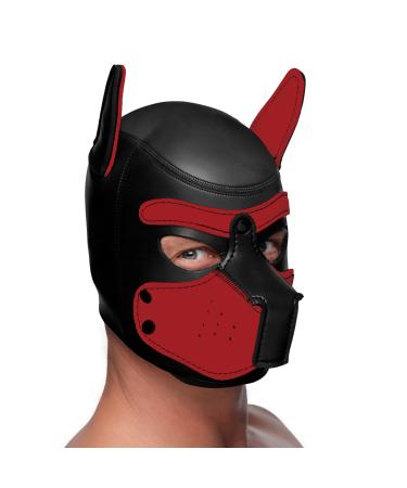 Master Series Spike Neoprene Puppy Hood - Red