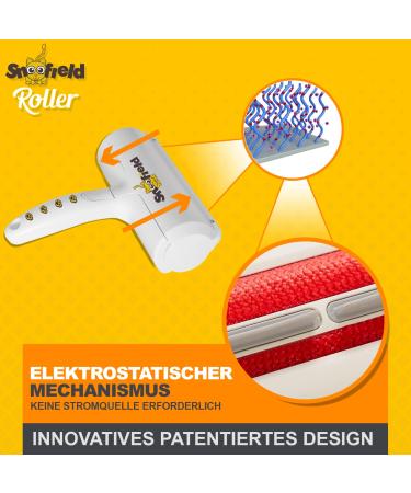 Snoofield Animal Hair Remover | Reusable Lint Roller for Dogs & Cats | Portable Fur Catcher for Furniture Couch Carpet & Clothing - Buy Online on GoSupps.com