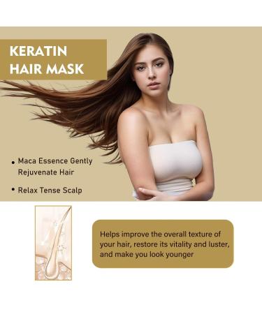 Collagen Hair Mask for Damaged Hair - Argan Oil Deep Repair Treatment for Curly & Straight Fine Hair (100ml) | Buy Online Worldwide - Buy Online on GoSupps.com