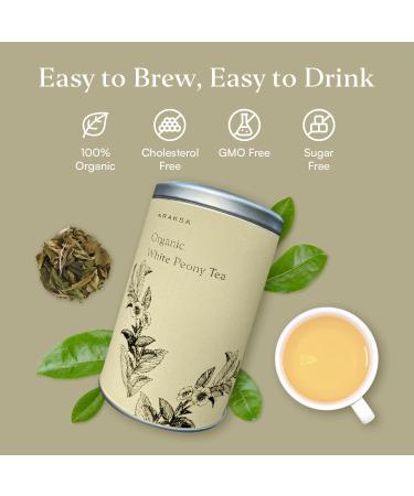 Araksa Organic White Peony Tea - Handcrafted Premium Thai White Tea | 1oz Tin Pack - Buy Online on GoSupps.com