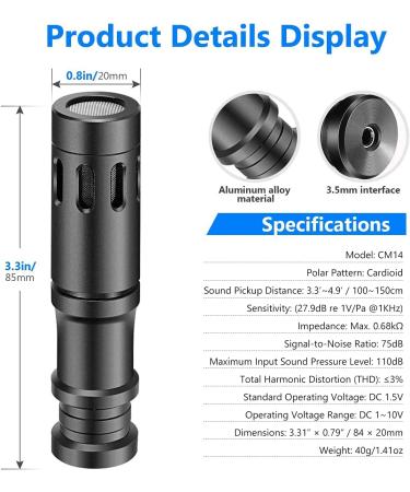 Neewer CM14 Mini On-Camera Video Microphone with Windscreen - Compatible with iPhone/Android/DSLR Camcorders - Buy Online on GoSupps.com