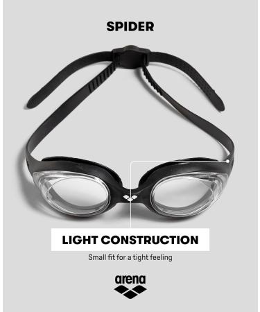 Shop Arena Spider Anti-Fog Swimming Goggles for Adults | UV Protection Self-Adjusting Nose Bridge Hypoallergenic Silicone - Black - Buy Online on GoSupps.com