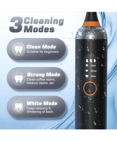 HOTOIQ Tooth Polisher Teeth Whitening Kit with 5 Heads Multifunctional Teeth Cleaning Kit for Daily Cleaning & Teeth Whitening for People/Pets USB Charging 3 Working Modes (Black) - Buy Online on GoSupps.com