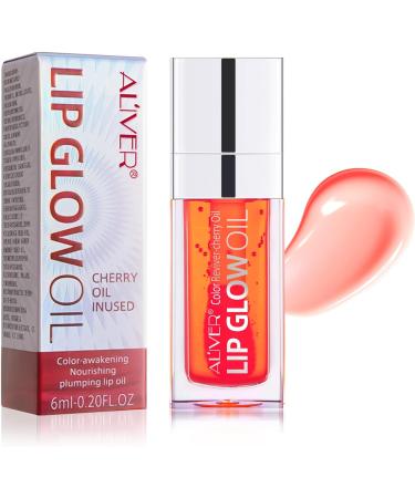 SBHEANGBA Moisturizing Lip Oil No-Sticky Lip Gloss Tinted Lip Balm Lip Care Long Lasting Clear Liquid Lipsticks Plump Lip Glow Oil For Dry Lip's Moisturizing Hydrating And Nourishing Pack of 1 02# Coral - Buy Online on GoSupps.com