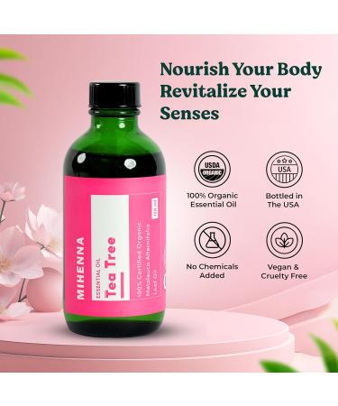 100% Organic Tea Tree Essential Oil - Therapeutic Grade | 5ml USDA Certified Pure Oil for Skin & Hair - Buy Online on GoSupps.com