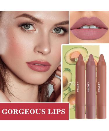 Fusang 3Pcs Nude Matte Lipstick Set - Long Lasting & Nourishing Lipgloss Set (Set B) - Buy Online on GoSupps.com