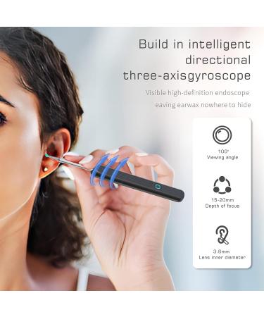 ZenRich Ear Wax Removal Tool with 300W Camera - Waterproof Wireless Ear Cleaner & Otoscope for iOS & Android Phones - Includes 4 Silicone Ear Scoops - Black - Buy Online on GoSupps.com