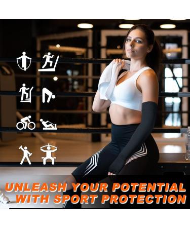 Lymphedema Compression Arm Sleeve with Gauntlet | 20-30 mmHg Support for Arthritis & Edema - Black (Large - Buy Online on GoSupps.com