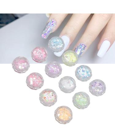 12 Jars Nail Art Glitter Sequins Set DIY Nail Art Stickers Manicure Decoration for Face Body Glitters Makeup Party Masquerade - Buy Online on GoSupps.com