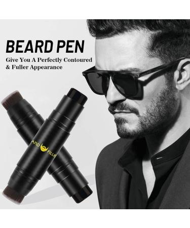 Black Beard Brush for Men - Beard Colouring for Men - Beard Pencil Filler for Men - Waterproof Sweatproof Styling Pen - Natural Long-lasting Mustache Coverage - Thicken Enhance Shape Define Bristle - Buy Online on GoSupps.com