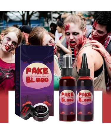 Halloween Prank Props Fake Blood Set Halloween Fake Blood Makeup Washable Halloween Fake Blood Halloween Fake Blood Spray Fake Blood Coagulated Gel Halloween Stage Blood Makeup Cosplay Fake - Buy Online on GoSupps.com