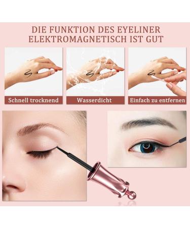Magnetic Eyelashes & Eyeliner Set - Waterproof Gel 2 Pairs of 3D Reusable Lashes Tweezers & Storage Box | Shop Internationally - Buy Online on GoSupps.com