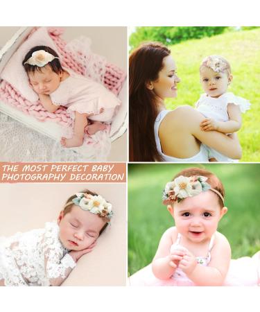 3-Piece Floral Baby Girl Headband Set | Elastic Hair Bands for Newborns & Toddlers - Buy Online on GoSupps.com