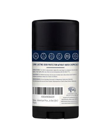 American Provenance Aluminum Free Natural Deodorant For Women and Men - SENSITIVE SKIN and UNSCENTED - 24 Hour Odor Protection Cruelty Free - Made in the USA (1 pack) - Buy Online on GoSupps.com